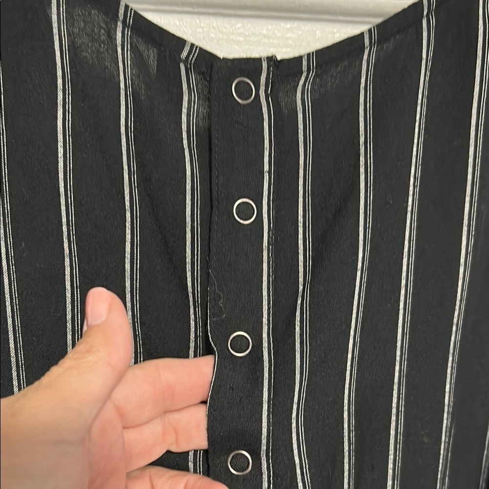 RVCA Black and White Striped Jumpsuit - Picture 8 of 8